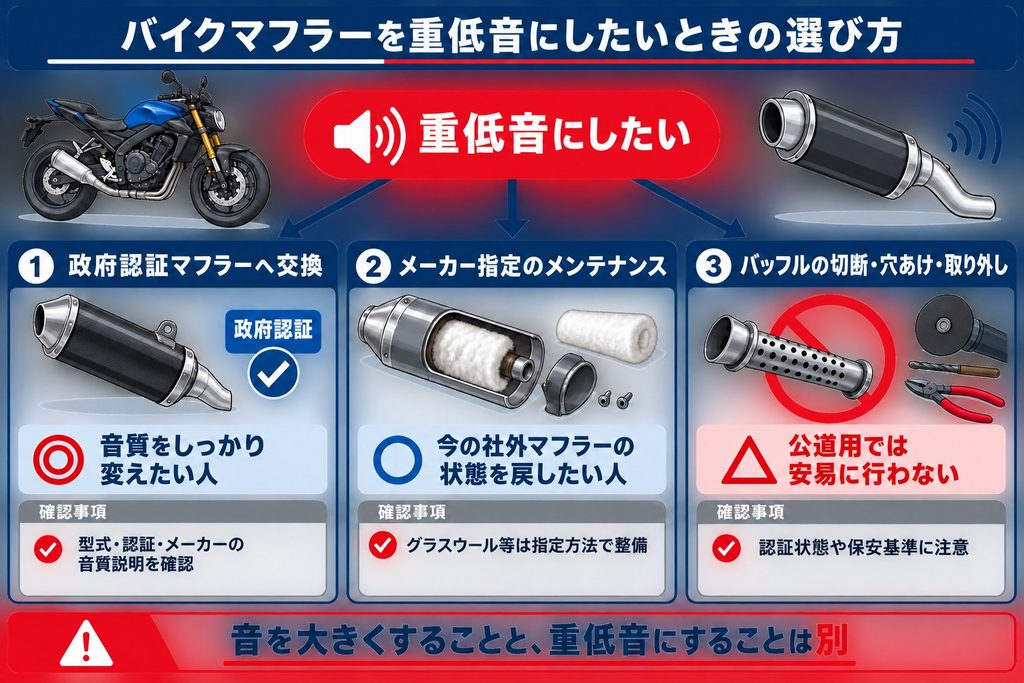 重低音化の方法を選ぶフローチャート