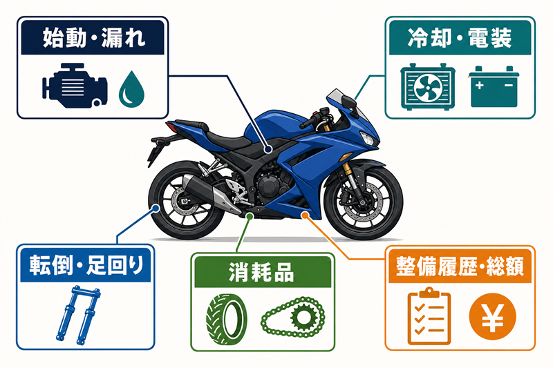 ninja250 中古で注意するポイント
